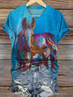 Retro Donkey Art Print T-shirt