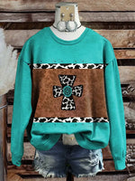 Western Pattern Casual Cotton Sweatshirt