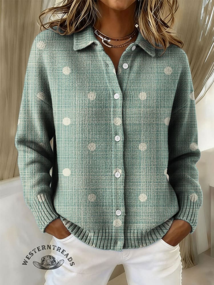 Women's Vintage Print Casual Sweater