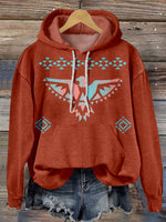 Aztec Print Casual Hoodie Sweatshirt
