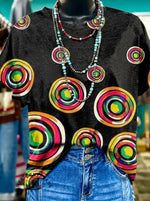 Retro Geometric Art Print T-shirt