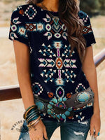 Aztec Print Casual T-shirt