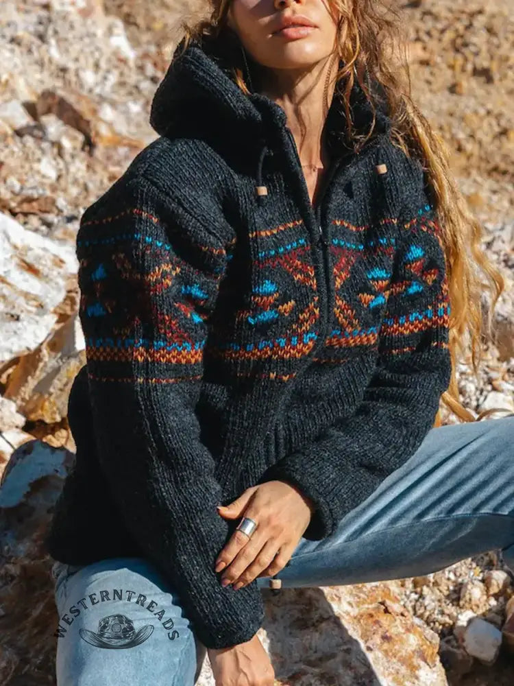 Women's Southwest Style Casual Knitted Sweater