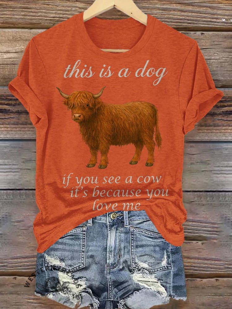 Cow Print Casual T-shirt