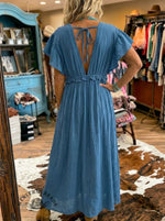 Boho Style Solid Color Cardigan Long Dress