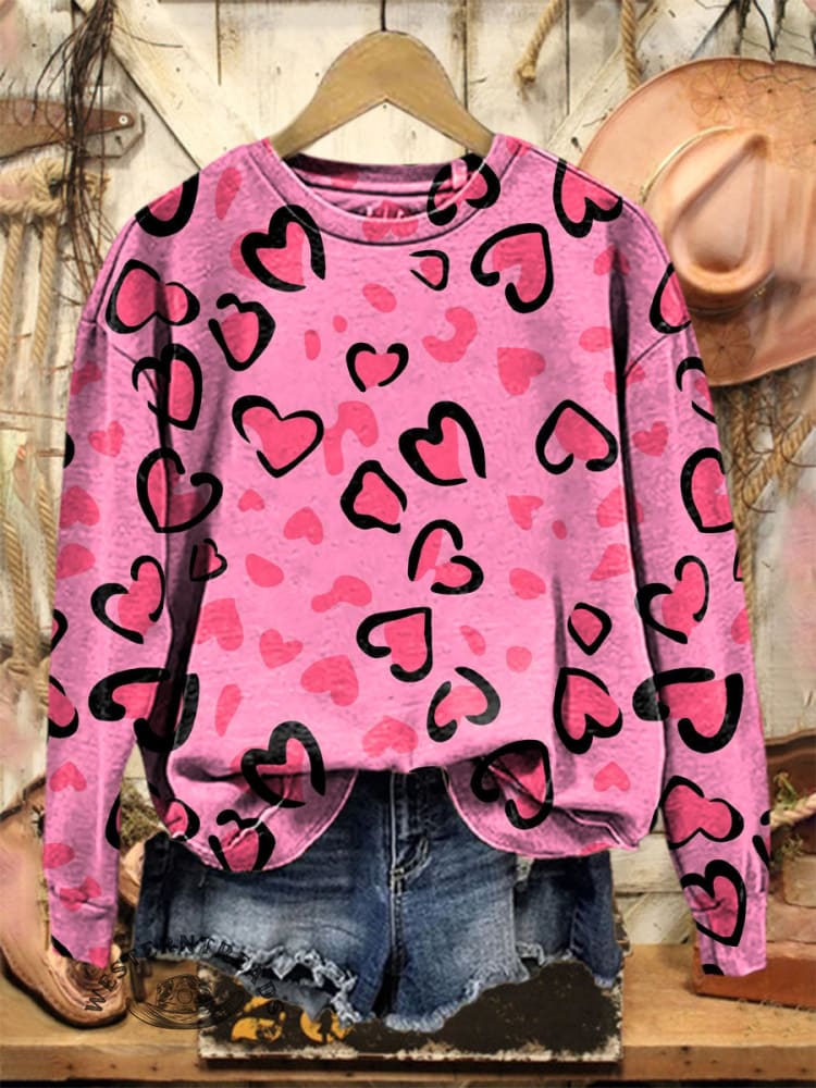 Vintage Heart Art Print Sweatshirt