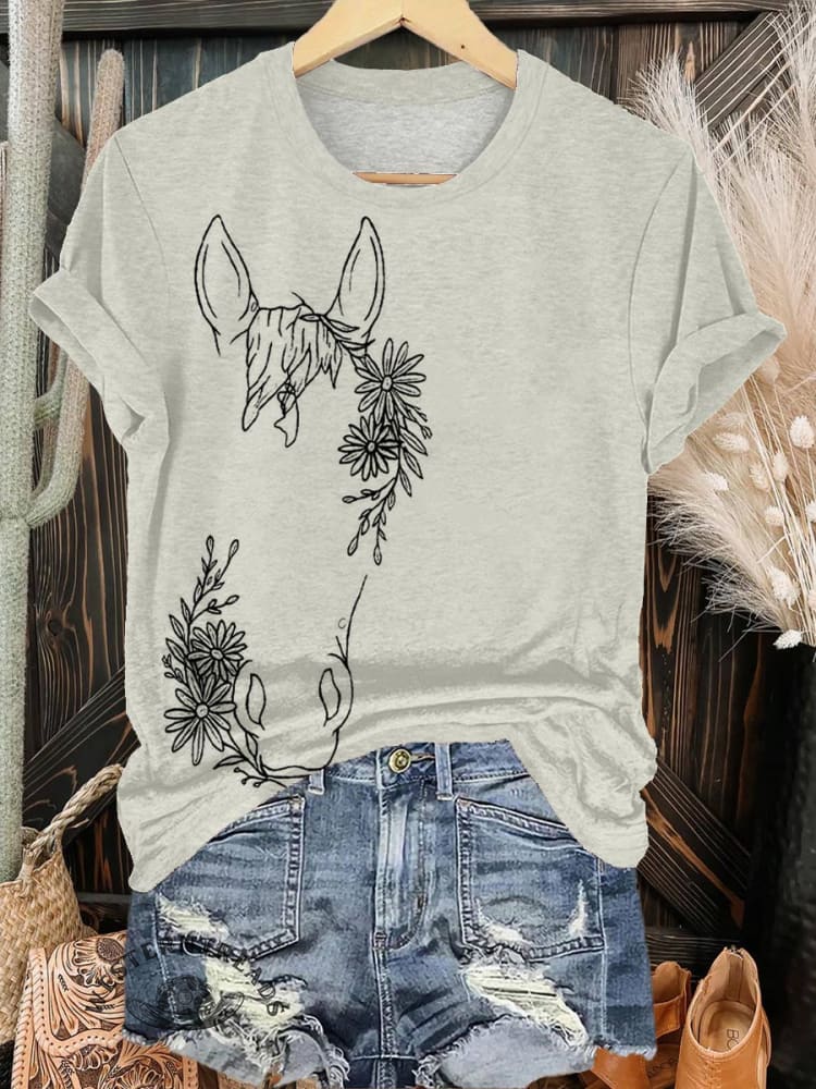 Horse Art Print T-shirt