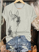 Horse Art Print T-shirt