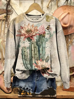 Vintage Western Art Print Sweatshirt