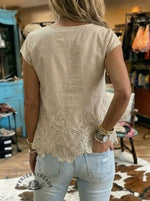 Women's Retro Lace Patchwork Casual Top