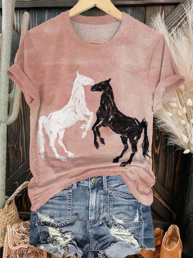 Horse Art Print T-shirt
