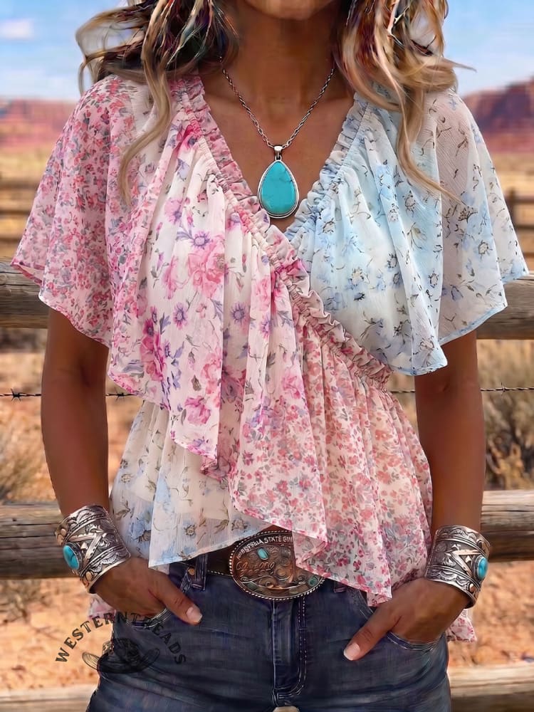 Vintage Art Print Comfortable Summer Fabrics Casual Shirt