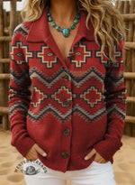 Women's Vintage Aztec Print Casual Sweater