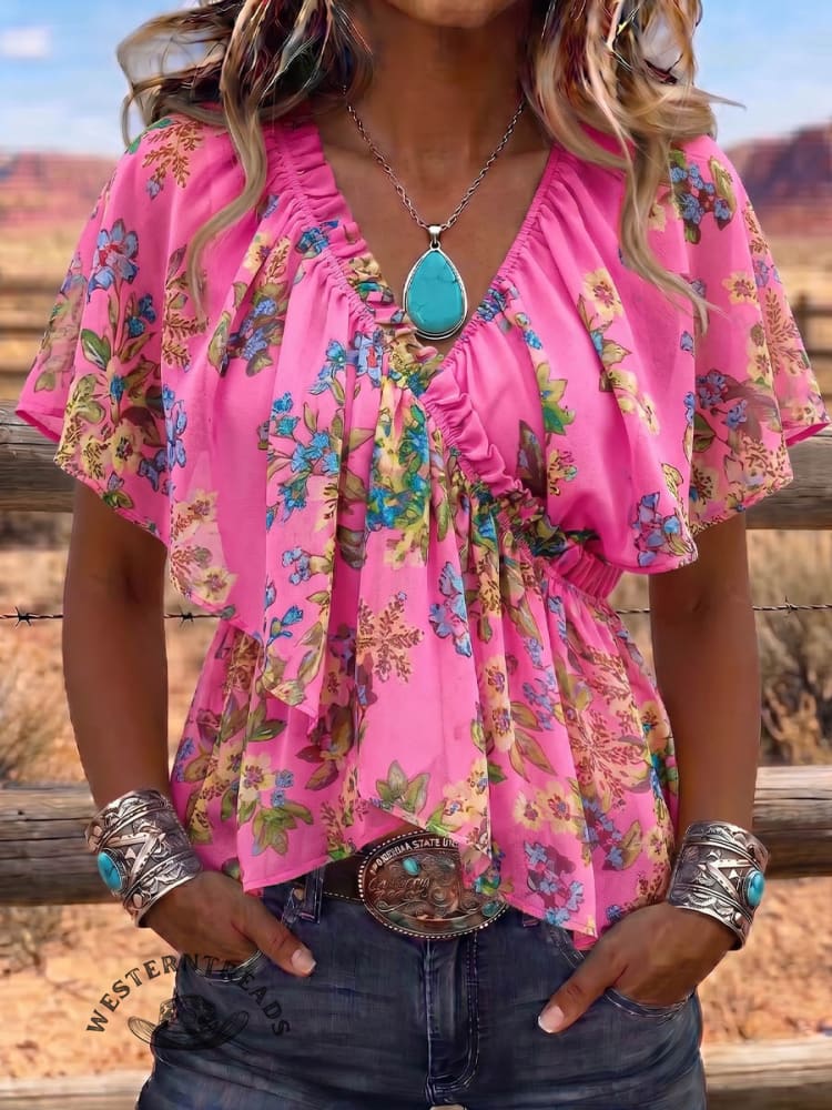 Vintage Art Print Comfortable Summer Fabrics Casual Shirt