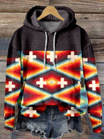 Aztec Print Casual Hoodie Sweatshirt