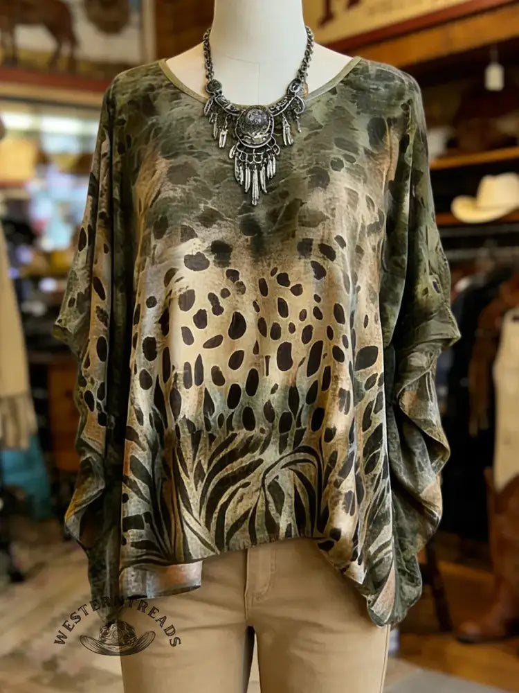 Women's Leopard Print Casual Short Sleeve Top