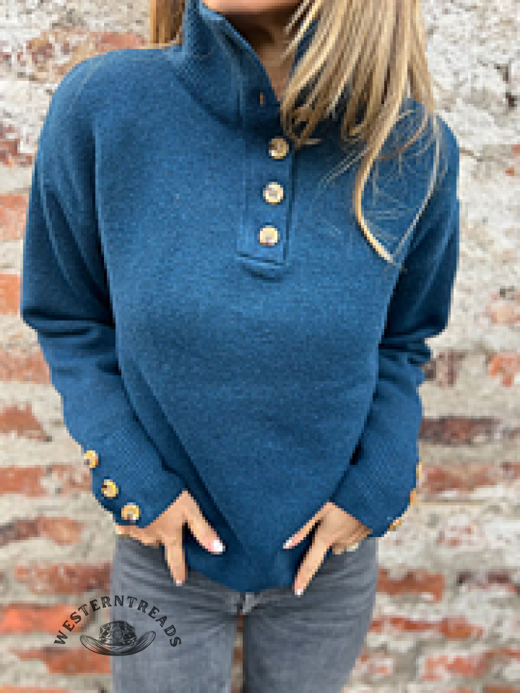 Vintage Casual Cotton Sweatshirt