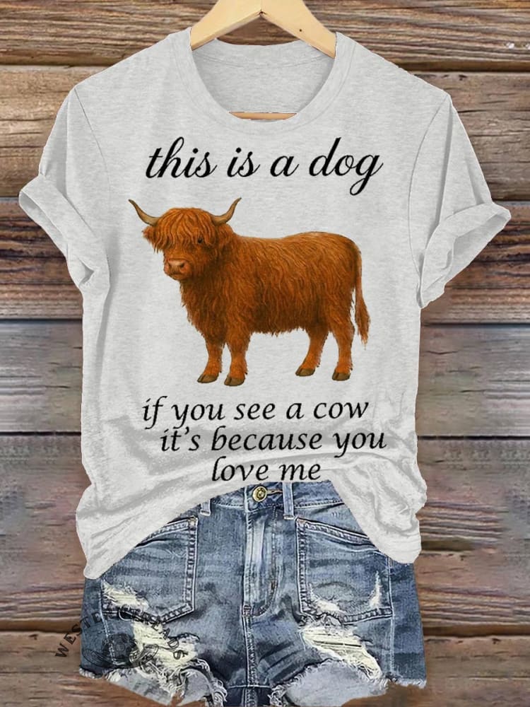 Cow Print Casual T-shirt