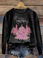Retro Christmas Casual Cotton Sweatshirt