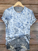 Vintage Retro Flower Pattern T-shirt