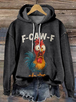 Funny Chicken Print Casual Hoodie Sweatshirt