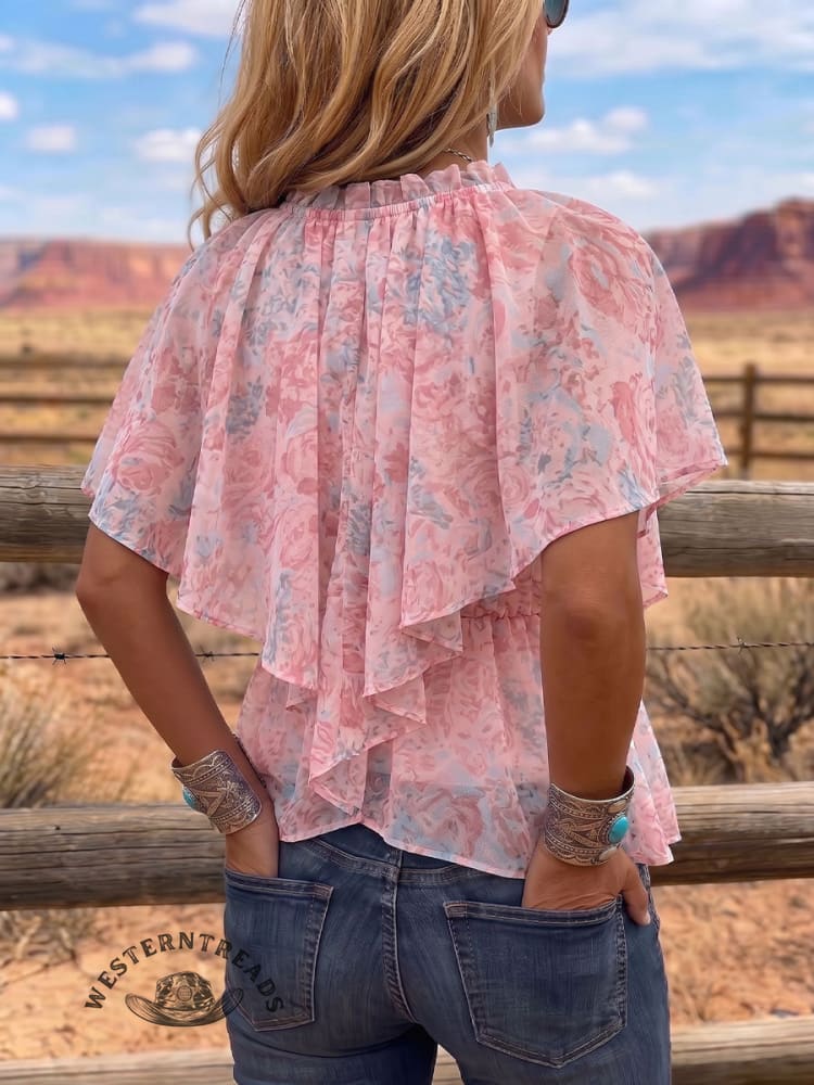 Vintage Art Print Comfortable Summer Fabrics Casual Shirt