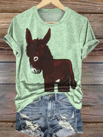 Cute Donkey Art Print T-shirt