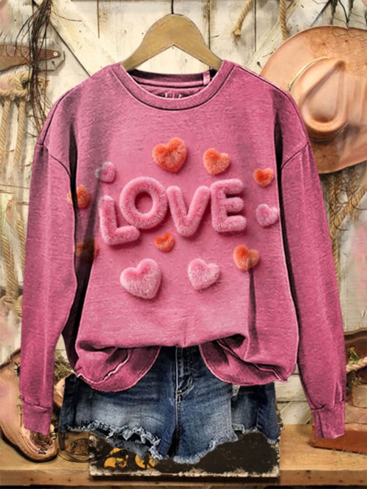 Vintage Heart Art Print Sweatshirt