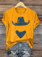 Vintage Western Art Print T-shirt