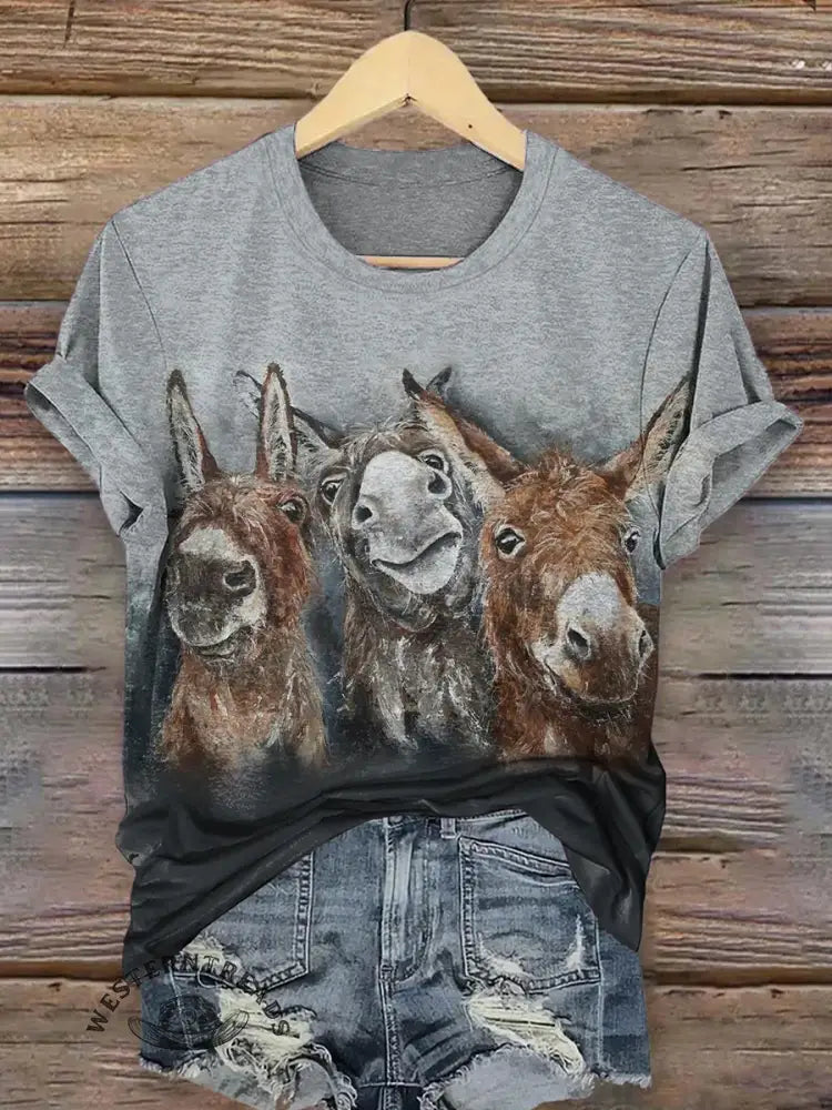 Retro Funny Donkey T-shirt