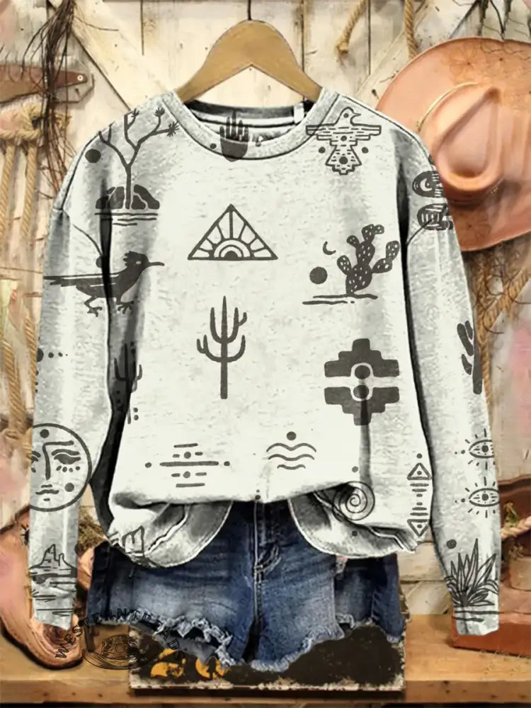 Vintage Art Print Sweatshirt