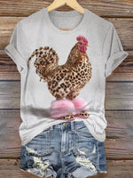 Chicken Print Casual T-shirt