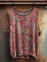 Women's Vintage Print Casual Tank Top