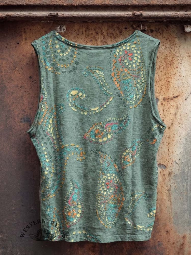 Women's Vintage Print Casual Tank Top