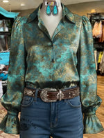 Women's Vintage Art Print Casual Shirt