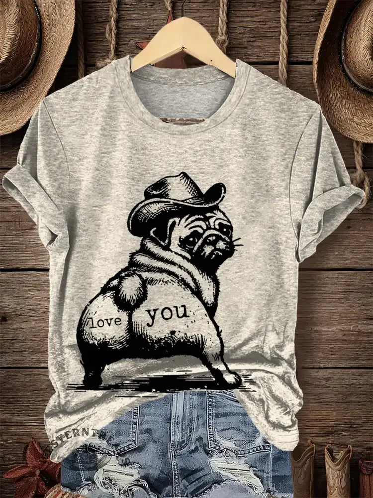 Funny Shar Pei Art Print T-shirt