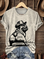 Funny Shar Pei Art Print T-shirt