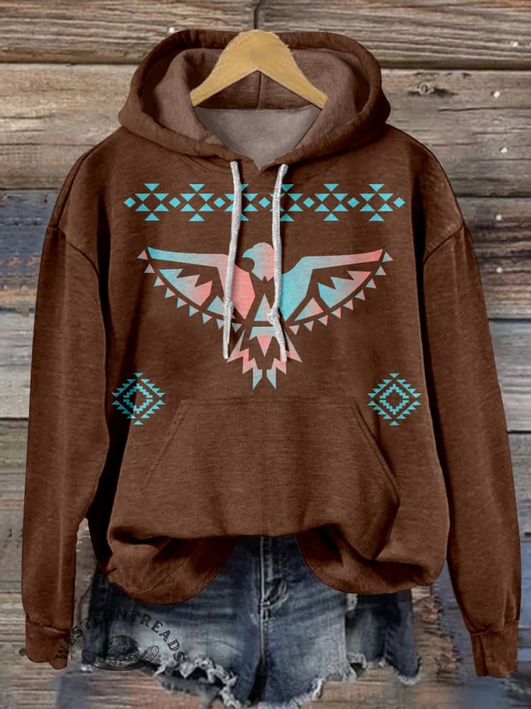 Aztec Print Casual Hoodie Sweatshirt
