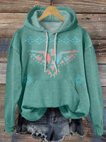 Aztec Print Casual Hoodie Sweatshirt