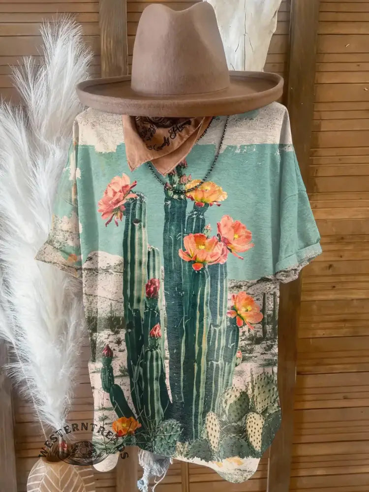 Vintage Western Art Print T-shirt