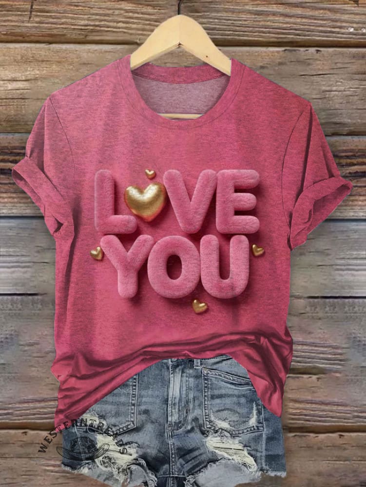 Vintage Love You Art Print T-shirt