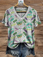 Vintage Elegant Soft Western Carnival Cotton T-shirt Top