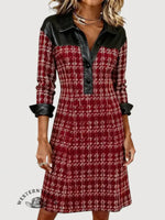 Women‘s Tweed Patchwork Dress