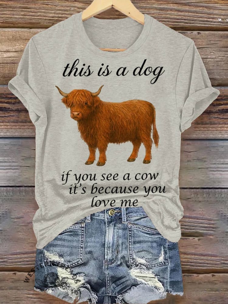 Cow Print Casual T-shirt