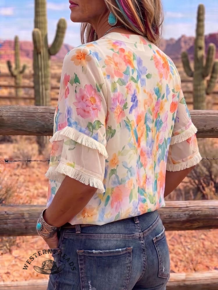 Vintage Art Comfortable Summer Fabrics Casual Shirt