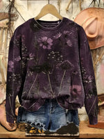 Vintage Purple Art Print Sweatshirt