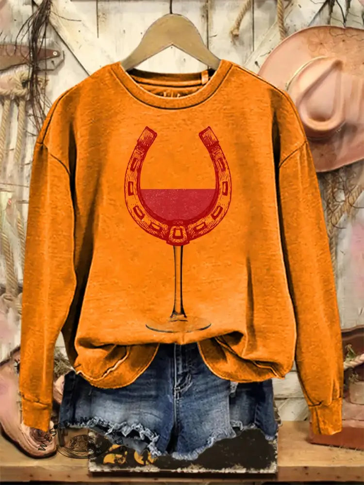 Vintage Western Art Print Sweatshirt