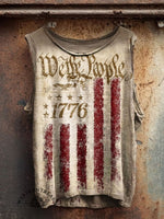 Women's Vintage Independence Day Print Casual Tank Top