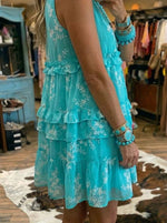Floral Print Casual Ruffle Sleeveless Dress