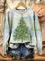 Vintage Christmas Art Print Sweatshirt